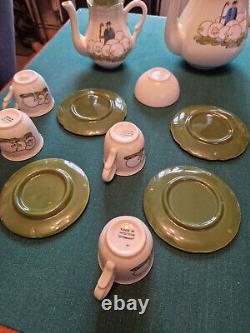 German F Trauffler Ltd vintage 16 pcs Sheep/shepherd coffee/tea full set