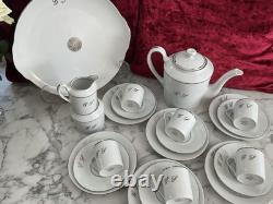 Gorgeous Vintage Coffee Set Limoges Iconic And Rare Never Been Used Monogram Gl