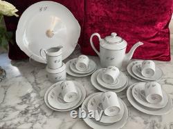 Gorgeous Vintage Coffee Set Limoges Iconic And Rare Never Been Used Monogram Gl