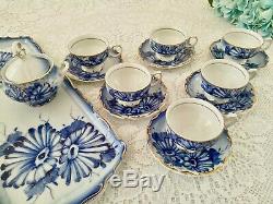 Gorgeous Vintage JRJS CLUJ made in Romania Tea/Coffee set Porcelain vintage