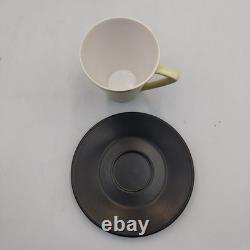 HUIZEN Coffee Pot Set Carafe 6 Cups Saucers Jug & Lidded Bowl Holland Lemon 60s