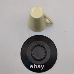 HUIZEN Coffee Pot Set Carafe 6 Cups Saucers Jug & Lidded Bowl Holland Lemon 60s