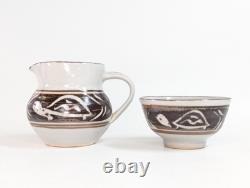 Harry & May Davis Coffee Set Vintage British Studio Pottery Crowan Cornish