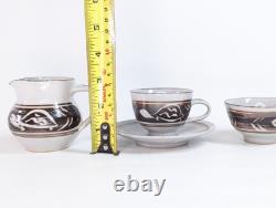 Harry & May Davis Coffee Set Vintage British Studio Pottery Crowan Cornish