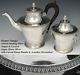 Heavy Vintage French Sterling Silver 2pc Coffee Or Tea Pot Set, Pot & Sugar