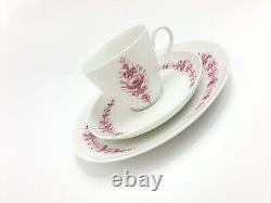 High quality dishes Fürstenberg coffee service porcelain 7 pers decor red antique