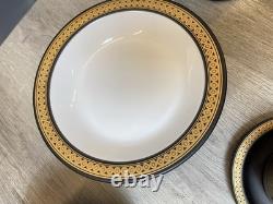 Hornsea Retro Vintage Midas Set of 8 Coffee/Tea Cups Saucers Plates Gold Brown