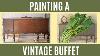 How To Paint A Vintage Buffet With Collard Greens Chalk Paint Diy Furniture Makeover