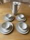 Hutschenreuther Vintage Mid Century Modern Cream/sage Green Porcelain Coffee Set