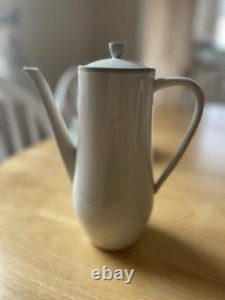 Hutschenreuther Vintage Mid Century Modern Cream/Sage Green Porcelain Coffee Set