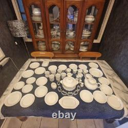 Immaculate Vintage Chodziez Polish Porcelain Dinner & Tea Service. 49 Pieces