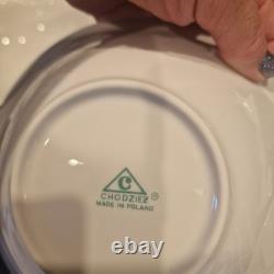 Immaculate Vintage Chodziez Polish Porcelain Dinner & Tea Service. 49 Pieces