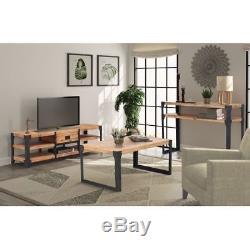 Industrial Living Room Furniture Set Coffee Table Console Tv Stand Vintage Retro
