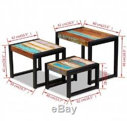 Industrial Nest Tables Vintage End Furniture Side Coffee Table 3 Room Metal Set