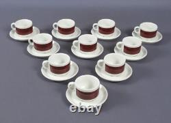 Italian Ceramic Coffee Set IPA Cups and Saucers Vintage 1960