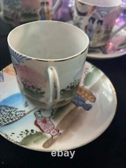 Japanese 26pc COFFEE SET 9 cups/saucers Coffee pot water jug sugar milk VINTAGE