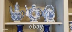 Job Lot Blue and White China Cups Saucers Plates Vases Vintage