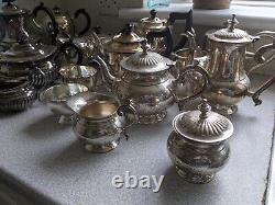 Job Lot Vintage Silver Plated Items Tea Sets, Tea / Coffee Pots, Etc