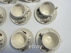 Johnson Brothers China FISH Design #2 Cup & Saucer Set Lot 8 Plates & 6 Cups