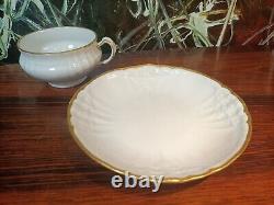KPM Berlin Rocaille Vintage Tea Service for 6 People, Old White with Golden Rim