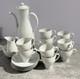 Karlskrona Sweden Percy Demitasse Coffee Set Pot Jug Bowl 10 Cups & Saucers Vtg