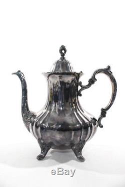 Lancaster Rose Silver Vintage EPCA Teapot Coffee Tea Set