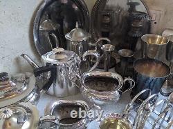 Large Job Lot Vintage Silver Plated Items Teapots, Etc Etc 1