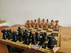 Large Rare Antique vintage Coffee House (Coffeehouse) Chess Set. King 10,5cm
