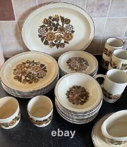 Large Vintage Poole Pottery Thistlewood Crockery Collection Dinner Set