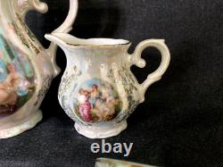 Lavorazione Italian Porcelain 27 Pcs Coffee/Tea Set Serving For 12 Vintage NWB