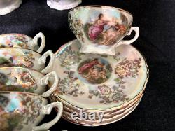 Lavorazione Italian Porcelain 27 Pcs Coffee/Tea Set Serving For 12 Vintage NWB