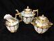 Le Tallec Paris, France'empire Style' Footed 3-piece Tea Set With Heavy Gold
