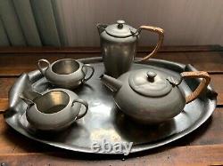 Liberty and Co tea and coffee set with tray. Vintage and retro designer