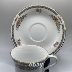 Liling Fine China Floral Yung Shen Tea Coffee Tea Cup & Saucer Set Sera made