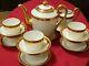 Limoges, France, Vintage Tea, Coffe Set 16pieces, Pretty White, Red And Gold Pattern