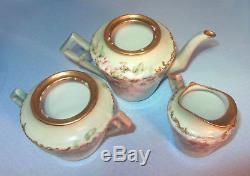 Limoges W Guerin Hand-Signed Coffee Tea Set, Vintage / Antique, family owned