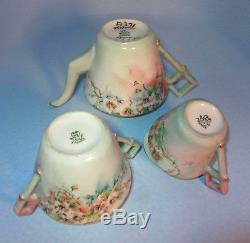 Limoges W Guerin Hand-Signed Coffee Tea Set, Vintage / Antique, family owned
