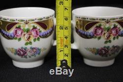 Lot of 29 Pc. Vintage Vizavi T Limoges Porcelain Coffee Set Demitasse Cup/Saucer