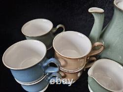 Lovely Vintage Denby Renaissance Collection 21 Piece Coffee Set (Mixed Colours)