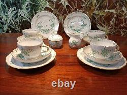 MEISSEN New Neckline, Indian Painting, Noble Coffee Service I. Choice, 4 Pers