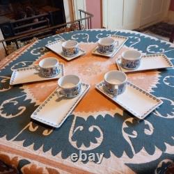 MOSA Maastricht immaculate set of 6 vintage croissant plates. 1960s, Jef Schijns