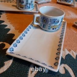 MOSA Maastricht immaculate set of 6 vintage croissant plates. 1960s, Jef Schijns