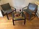 Matteograssi Side Chair/lounge Chair And Coffee Table Set, Vintage, Leather