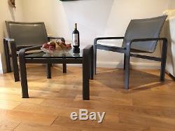 Matteograssi Side Chair/lounge chair And Coffee table Set, vintage, leather