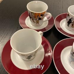 Maxim's de Paris vintage Espresso Coffee Cups & Saucers Set of 6