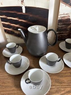 Mid Century Modern Rosenthal Raymond Loewy Black coffee set. Vintage. Excellent