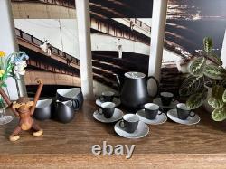 Mid Century Modern Rosenthal Raymond Loewy Black coffee set. Vintage. Excellent