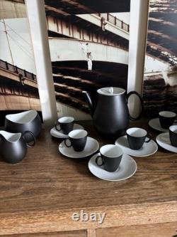 Mid Century Modern Rosenthal Raymond Loewy Black coffee set. Vintage. Excellent