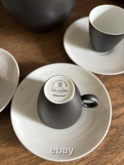 Mid Century Modern Rosenthal Raymond Loewy Black coffee set. Vintage. Excellent