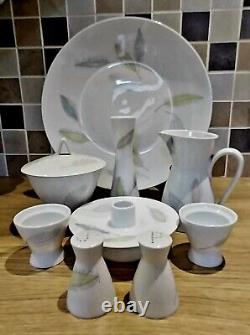 Mid Century Rosenthal 2000 Colourful Leaves Raymond Loewy Breakfast Set 9 Items